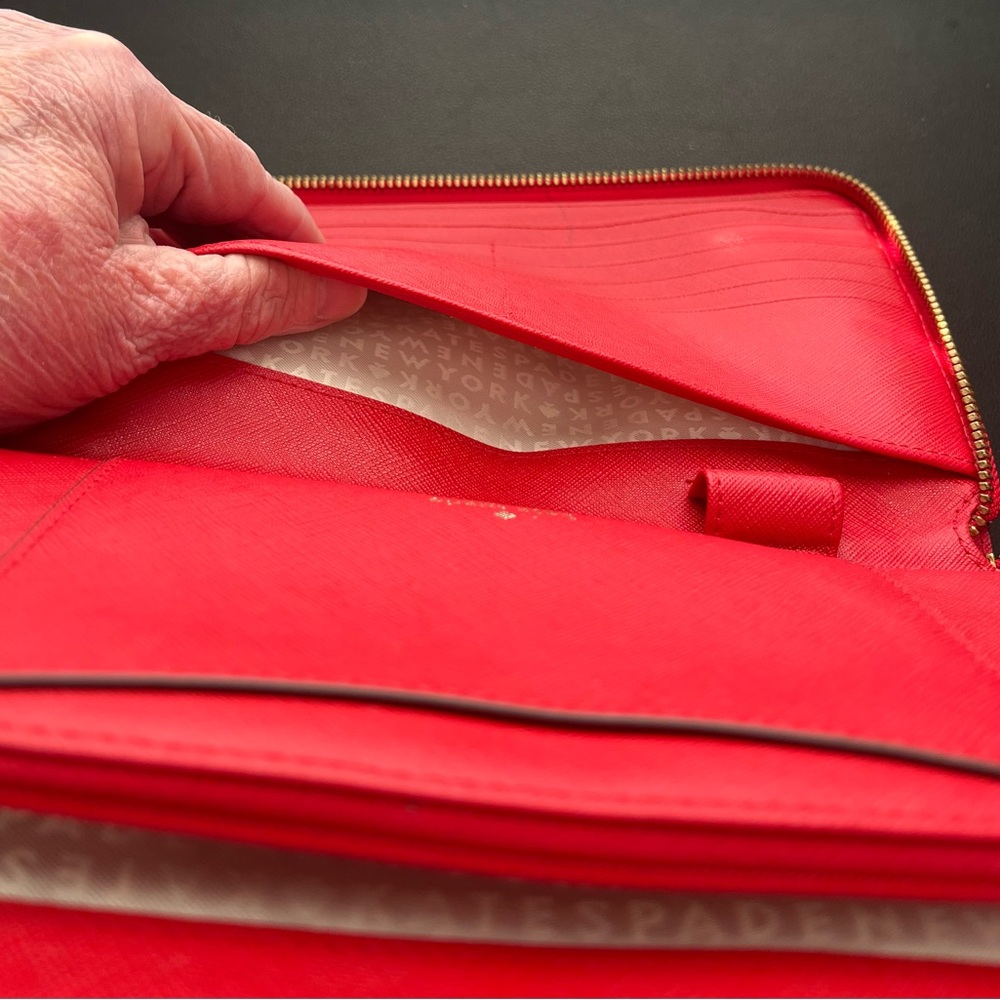 Kate Spade Large Madison Continental Red Zip-Around Wallet - NWOT - Picture 9 of 9